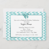 Invitation Zigzag et Aqua Bow Sweet sixteen (Dos)
