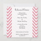 Invitation Zigzag Rose, Chevron Rose, Dîner De Répétition (Devant)