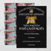 Invitation Zinfandel tripes de chèvre de Californie  (Devant / Derrière)