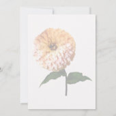 Invitation Zinnia sous les projecteurs (Dos)