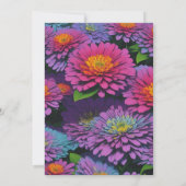 Invitation Zinnias Symboles d'endurance, d'affection et de vi (Dos)