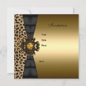 Invitation Zizzago Leopard or Animal 30e anniversaire (Dos)