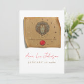 Invitation ZODIAC - Leo - Personalized Birthday Card (Debout devant)