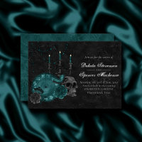 Zodiac Magie | Turquoise foncé vert crâne gothique