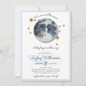 Invitation Zodiac sur le Baby shower de la Lune (Devant)