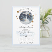 Invitation Zodiac sur le Baby shower de la Lune (Debout devant)