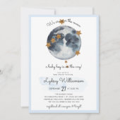 Invitation Zodiac sur le Baby shower de la Lune (Devant)