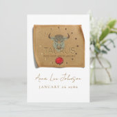 Invitation ZODIAC - Taurus - Personalized Birthday Card (Debout devant)