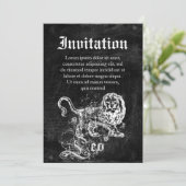 Invitation Zodiac Vintage Leo (Debout devant)