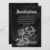 Invitation Zodiac Vintage Sagittaire (Devant / Derrière)