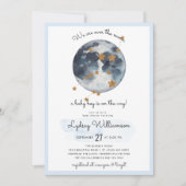 Invitation Zodiaque Sur Le Baby shower Lune (Devant)