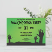 Invitation Zombie Arms Halloween (Debout devant)
