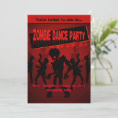 Invitation Zombie Dance Party Orange (Debout devant)