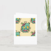 Invitation zombie d'halloween beige (Dos)