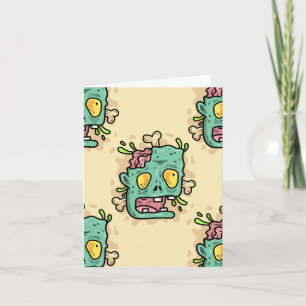 Invitation zombie d'halloween beige