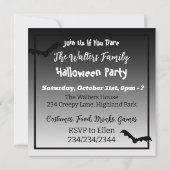 Invitation Zombie effrayant avec citrouilles Halloween (Dos)
