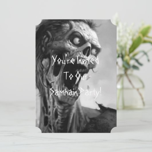 Invitation zombie hurlant (Debout devant)