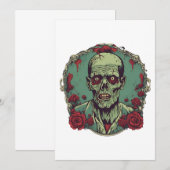 Invitation zombie illustration (Devant / Derrière)