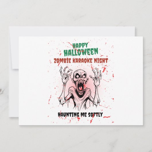 Invitation Zombie Karaoke Night (Devant)