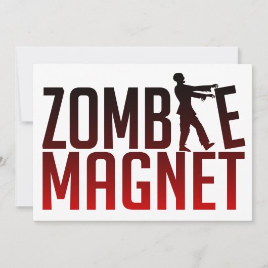 Invitation ZOMBIE MAGNET invitation, personnaliser (Devant)