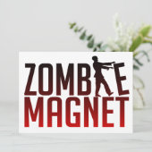 Invitation ZOMBIE MAGNET invitation, personnaliser (Debout devant)