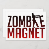 Invitation ZOMBIE MAGNET invitation, personnaliser (Devant / Derrière)