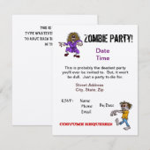 Invitation Zombie Party InvitationPersonnalisez-Le! (Devant / Derrière)