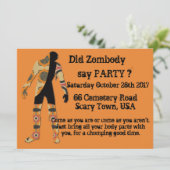 Invitation Zombody a-t-il dit la fête (Debout devant)