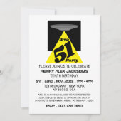 Invitation Zone 51 OVNI, Anniversaire (Devant)