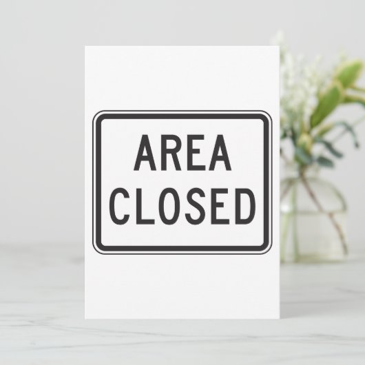 Invitation Zone fermée Signal Avertissement Zone restreinte (Debout devant)