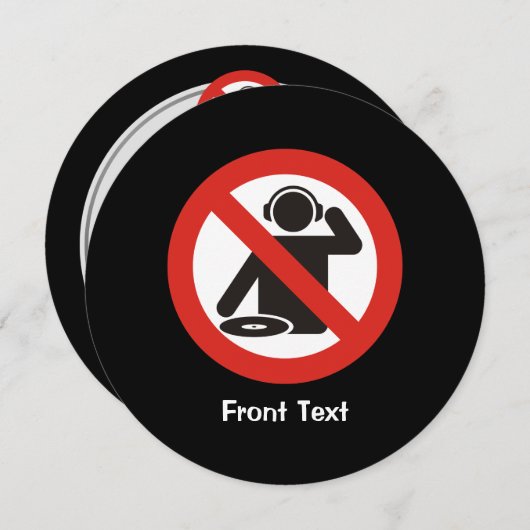 Invitation Zone libre DJ (Devant / Derrière)