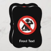 Invitation Zone libre DJ (Devant / Derrière)