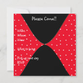 Invitation Zones blanches rouges 13e anniversaire (Dos)