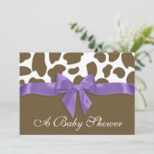 Invitation Zones de girafe et Baby shower à mâchoires (Debout devant)