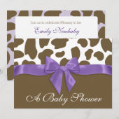 Invitation Zones de girafe et Baby shower à mâchoires (Devant / Derrière)