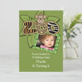 Invitation Zoo animal fête d'anniversaire (Debout devant)