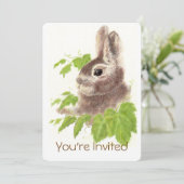 Invitation Zoo de mouture lapin Lapin Anniversaire Fun (Debout devant)