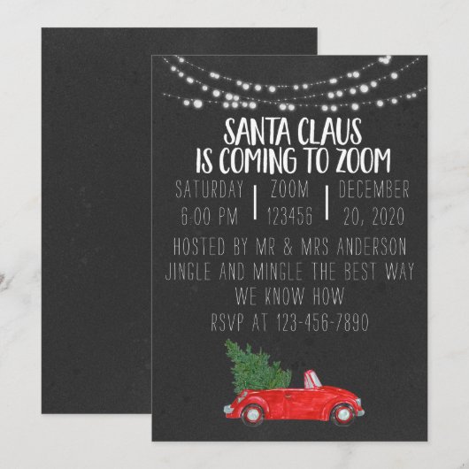INVITATION ZOOM CHRISTMAS (Devant / Derrière)