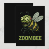 Invitation Zoombee – Conception de dessin animé drôle de abei (Devant / Derrière)