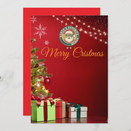 InvitationChristmas Party Invitation with Santa Cl (Devant / Derrière)