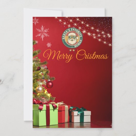 InvitationChristmas Party Invitation with Santa Cl Kaart (Voorkant)