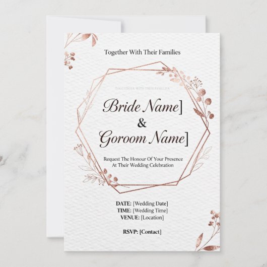 InvitationModern Geometric Wedding Invitation | Mi (Devant)