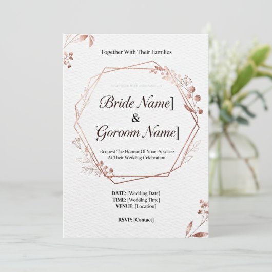 InvitationModern Geometric Wedding Invitation | Mi (Debout devant)