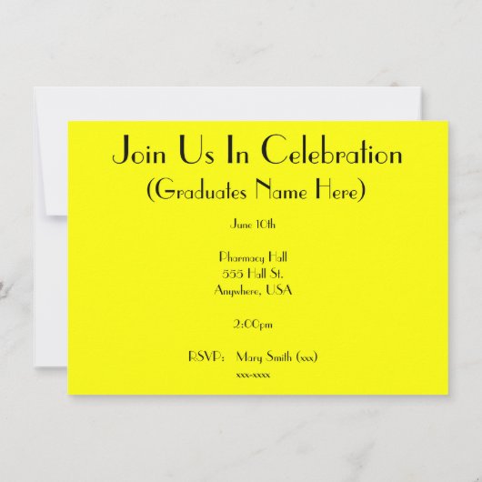 Invitations 2013 d'obtention du diplôme de (Dos)