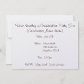 Invitations 2015 de fête de remise des diplômes (Dos)