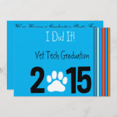 Invitations 2015 d'obtention du diplôme de (Devant / Derrière)