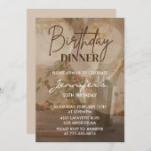 Invitations 25e anniversaire dîner d'anniversaire (Devant / Derrière)