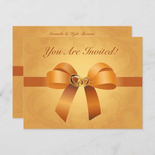 Invitations 2 de mariage dégrossies (Devant / Derrière)