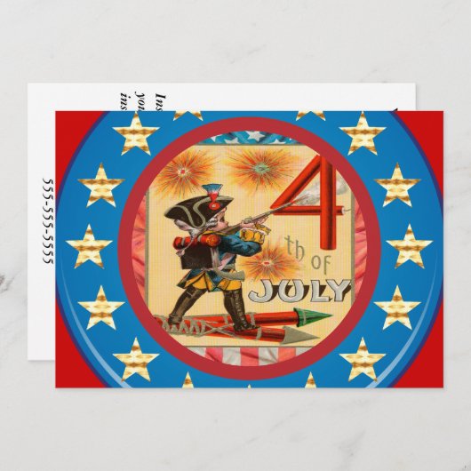  Invitations 4 juillet (Devant / Derrière)