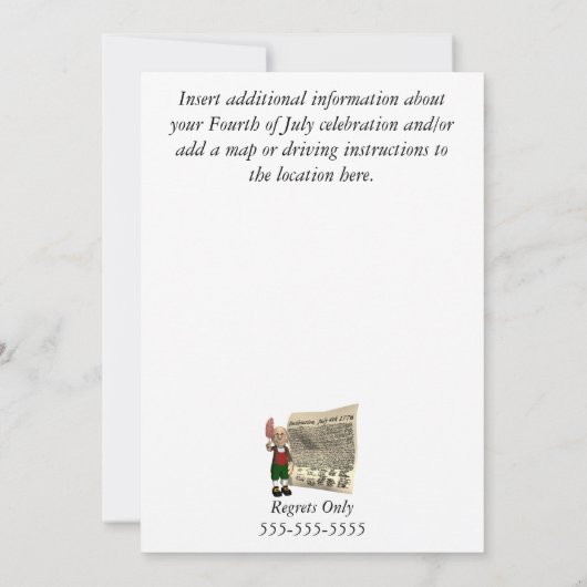  Invitations 4 juillet (Dos)